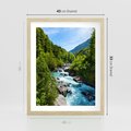 Plakat w ramie 40x50 - Górski strumyk - strumyk, góry - rama drewno