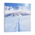 Obraz na płótnie 70x70 - Magia zimowych gór - zima, góry