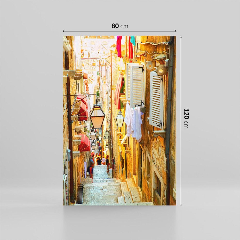 Obraz na płótnie 80x120 - Odkryj tajemnice miasta - uliczka, perspektywa