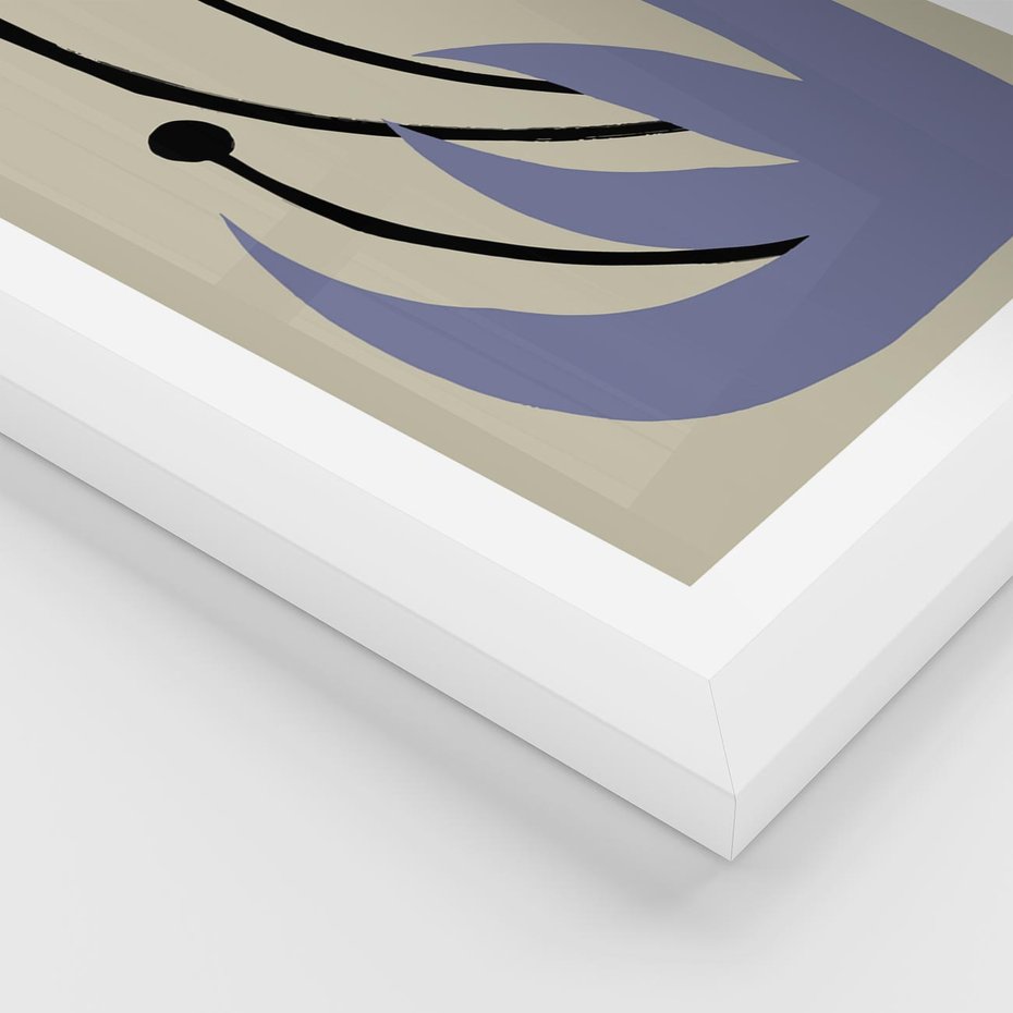 Plakat w ramie 40x50 - Bezgraniczne Przenikanie - minimalizm, boho plakat - rama biała