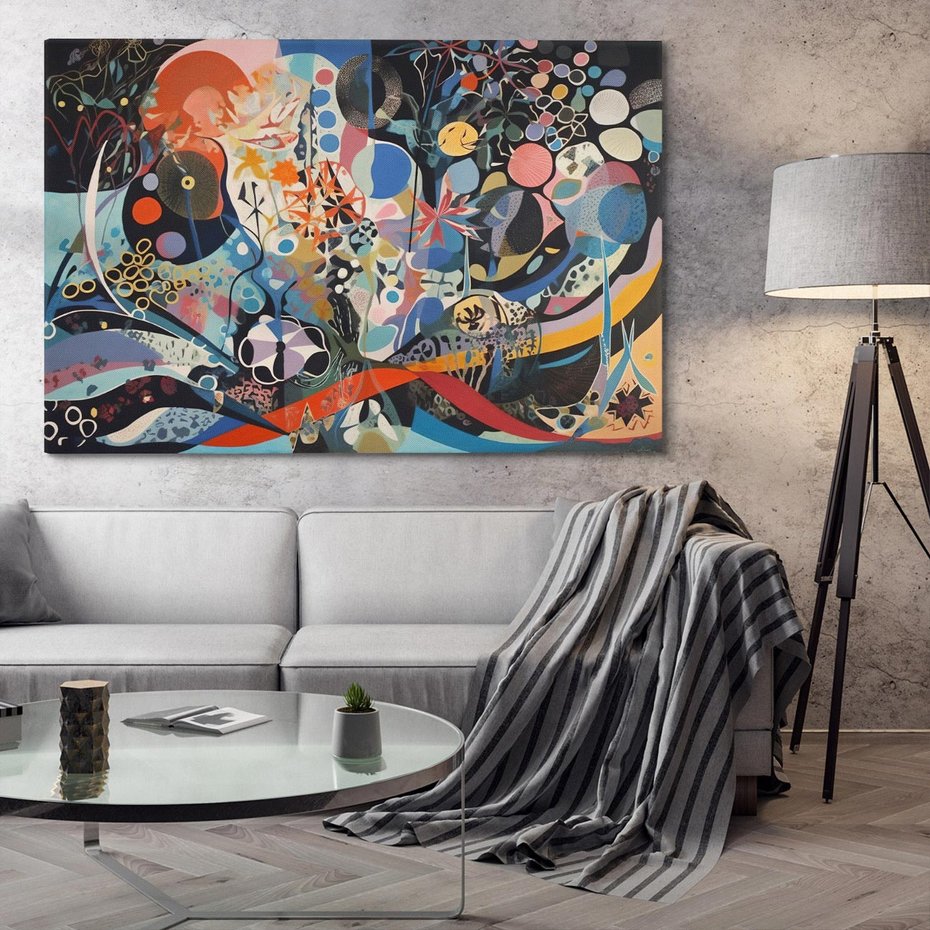 Obraz na płótnie 120x80 - Kolory Pasteli - abstrakcja, olej na płótnie