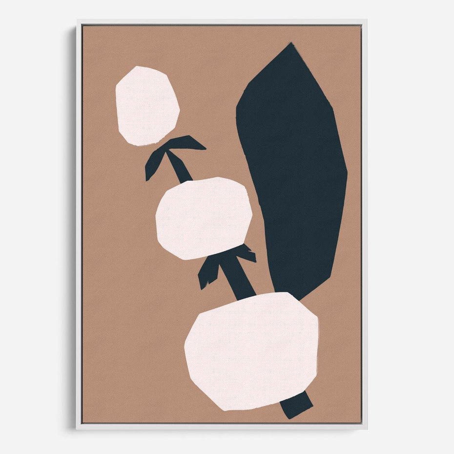 Obraz w ramie 80x120 - Harmonia Boho Ducha - abstrakcyjny obraz, plakat - rama biała