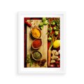 Plakat w ramie 30x40 - Smakowy Zmysł - przyprawy, kuchnia - rama biała