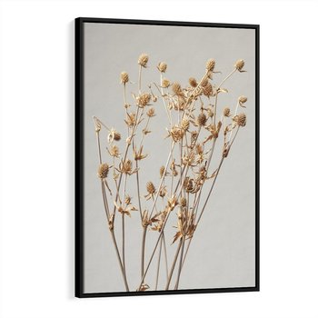 Obraz w ramie 70x100 - Delikatne gipsówki - gipsówka, suche - rama czarna