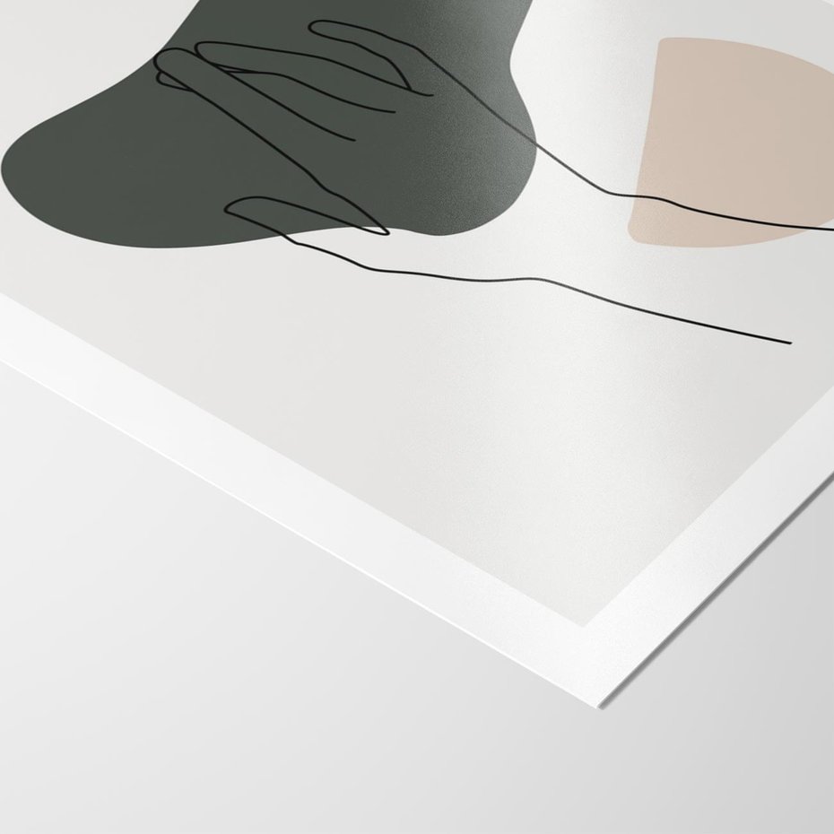 Plakat bez ramy 30x40 - Bezczasowe Echo - szkic jedną linią, one line