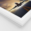 Plakat w ramie 30x40 - Podróż samolotem w pejzaż - samolot, podróż - rama biała