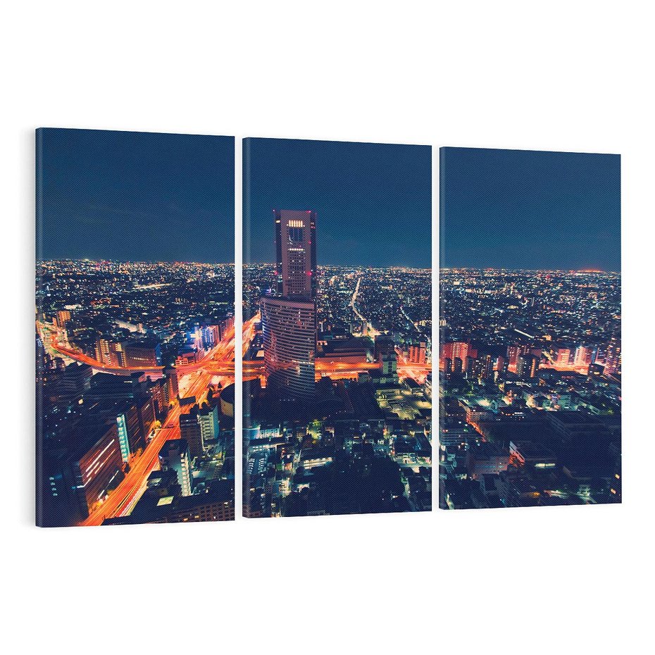 Obraz na płótnie 120x80 - światła i tradycja - Japonia, Tokio