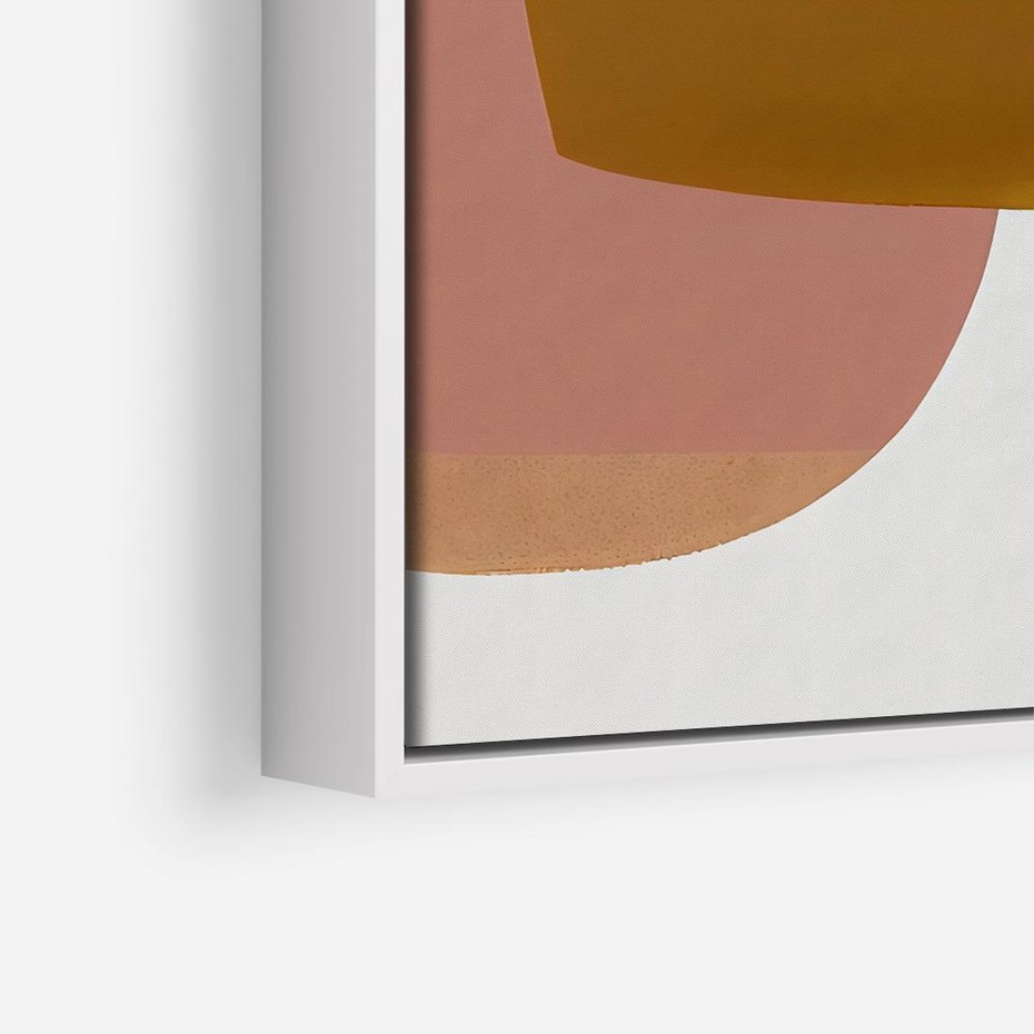 Obraz w ramie 50x50 - Emocje w akwarelach - geometryczne dziwne kształty, turkusowy - rama biała