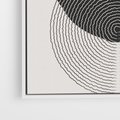 Obraz w ramie 50x50 - Boho Przenikanie Uroku - abstrakcyjna kompozycja, okręgi - rama biała