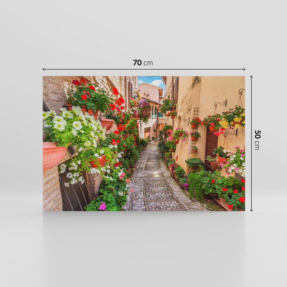 Obraz na płótnie 70x50 - miasto w kolorach - uliczka, miasto