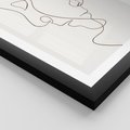 Plakat w ramie 40x50 - Jedna Linia, Dwie Twarze - minimalistyczny plakat, dwie twarze - rama czarna