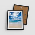 Plakat w ramie 40x50 - Wakacyjna plaża - plaża, wakacje - rama czarna