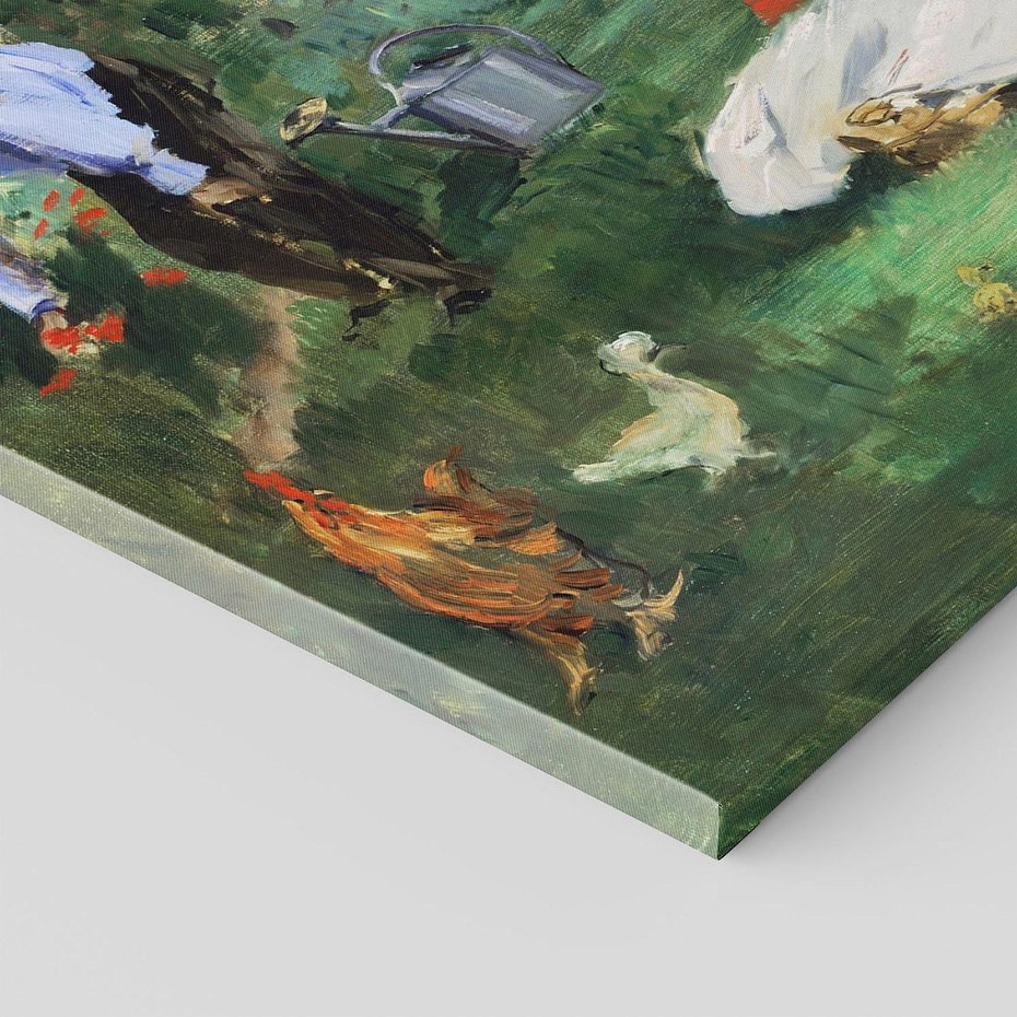 Obraz na płótnie 120x80 - Rodzina Monet w ogrodzie w Argenteuil (1874) Édouard Manet - Reprodukcja - reprodukcja, obraz na płótnie