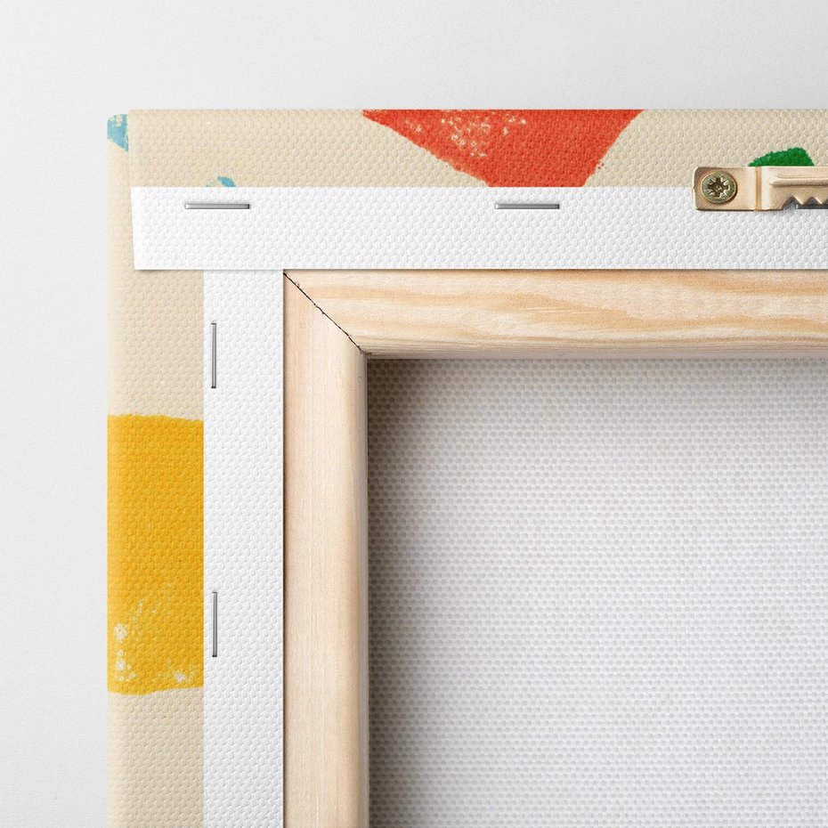 Obraz na płótnie 40x40 - Tęczowe Rytmy - kolorowe tęczowe kwadraty, wesoły kolaż