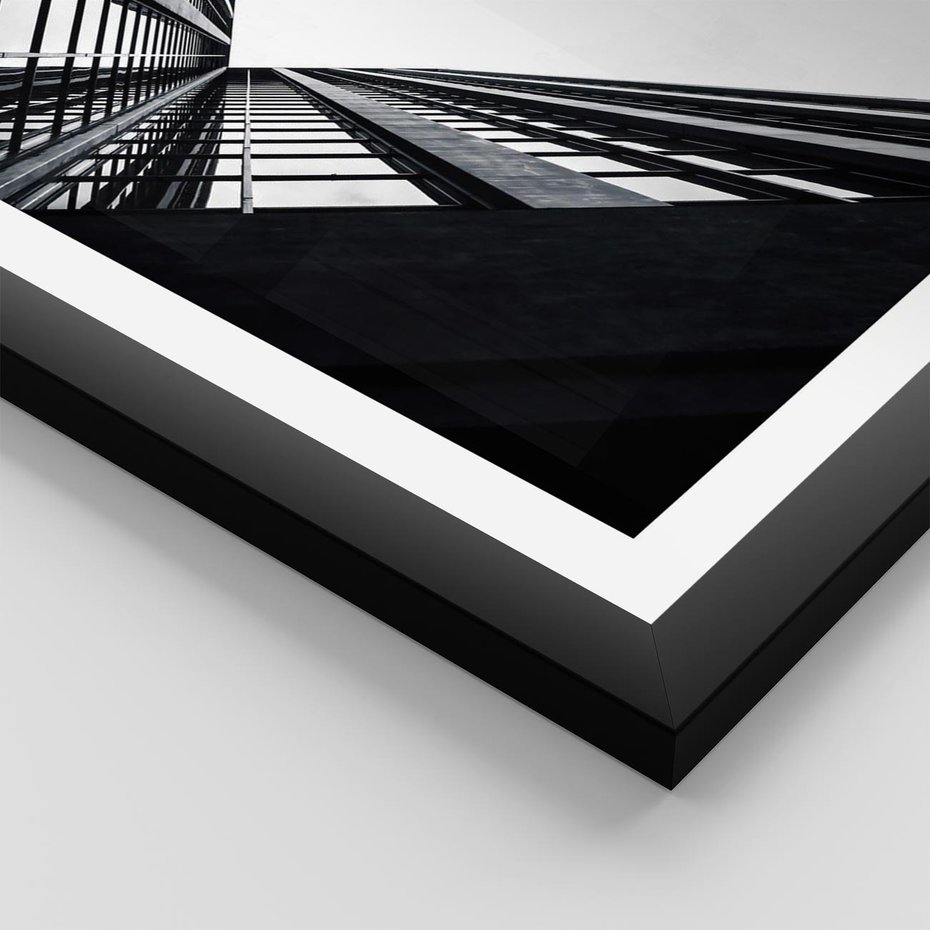 Plakat w ramie 50x70 - Nowoczesność w Linii - architektura, proste linie - rama czarna