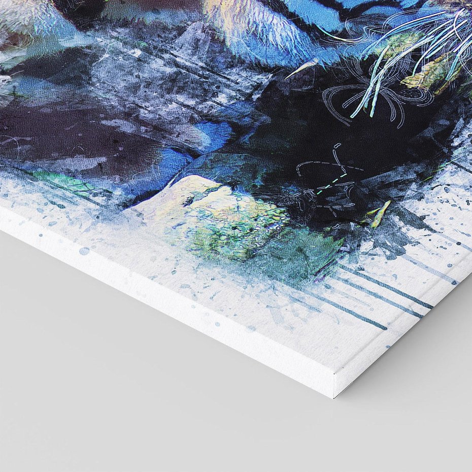 Obraz na płótnie 120x80 - Tygrys w abstrakcyjnym tańcu - tygrys, sztuka