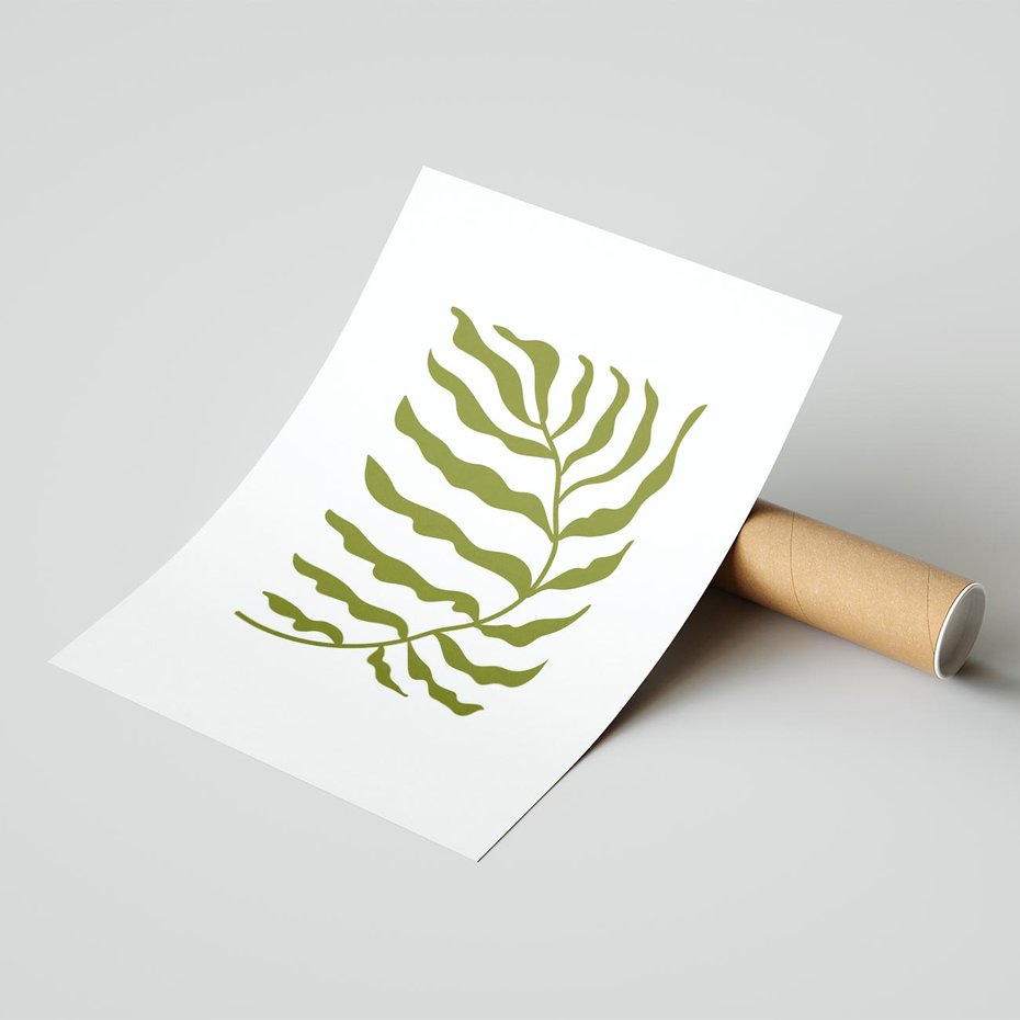 Plakat bez ramy 21x30 - Rytmy Chaosu - roślina, gałązka