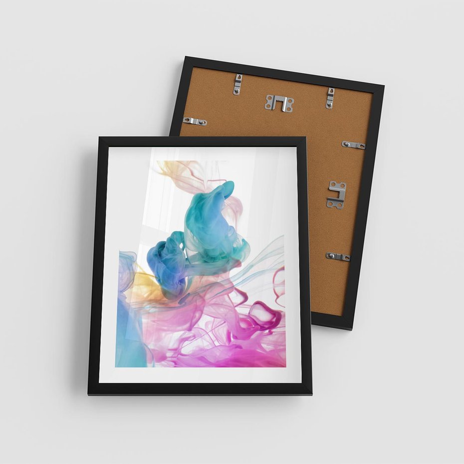 Plakat w ramie 40x50 - Abstrakcyjne Pastelowe Piękno - abstrakcja, pastelowe - rama czarna