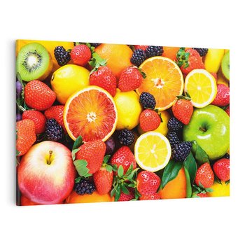 Obraz na płótnie 120x80 - soczysta symfonia smaków - owoce, jabłka