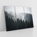 Obraz na płótnie 120x80 - Las w górach: mistyczna mgła - las, góry