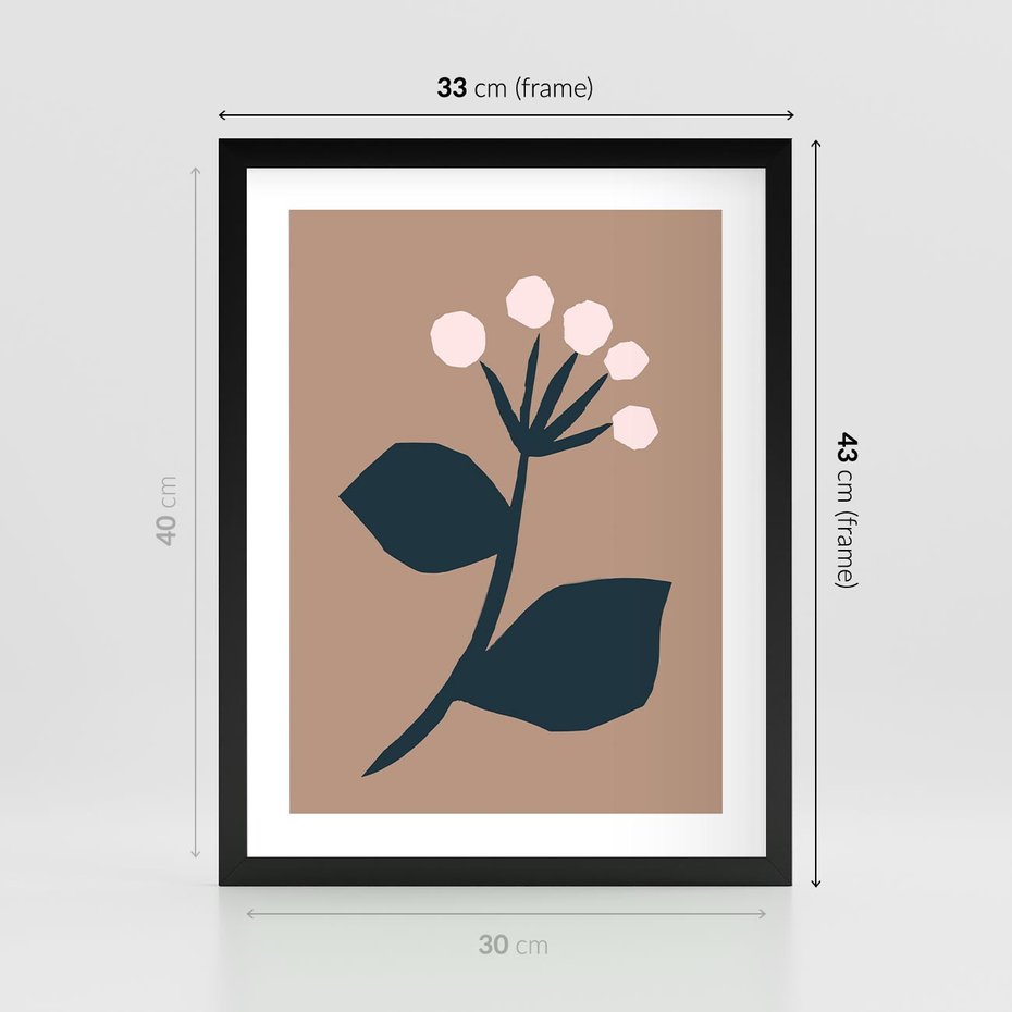 Plakat w ramie 30x40 - Rozbijające Granice - abstrakcyjny obraz, plakat - rama czarna