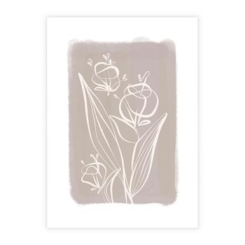 Plakat bez ramy 30x40 - Pastelowe Nastroje - nowoczesny subtelny plakat, beżowy