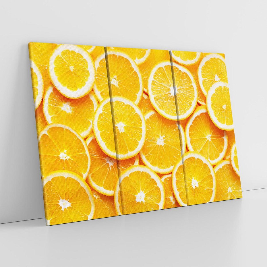 Obraz na płótnie 120x80 - Wyrazista moc pomarańczy - pomarańcze, owoce