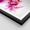 Plakat w ramie 40x50 - Kwiaty abstrakcji - abstrakcja, kwiaty - rama czarna