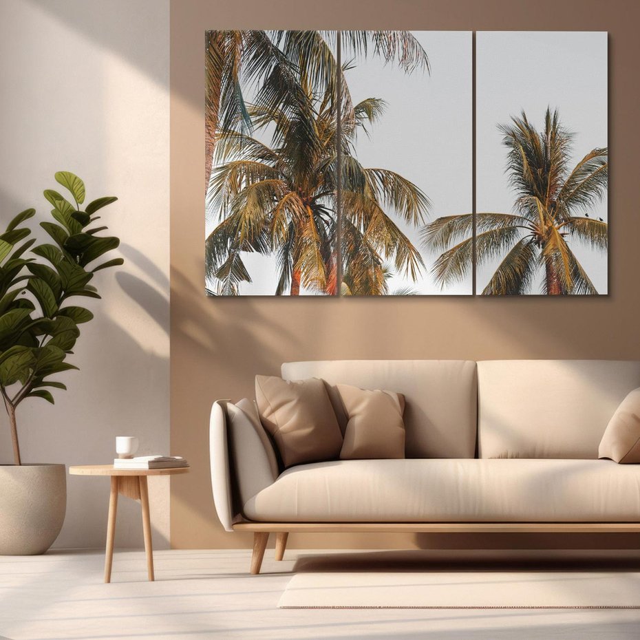 Obraz na płótnie 120x80 - Palmy - tęsknota za Hawajami - palmy, Hawaje