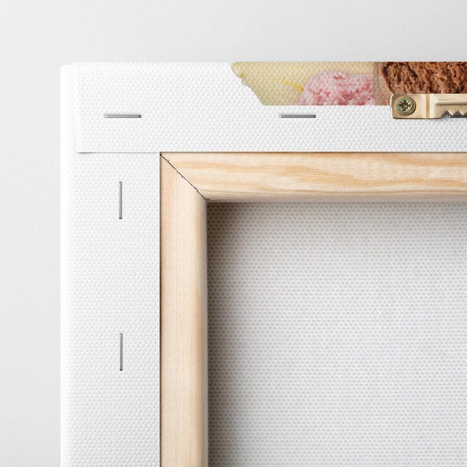 Obraz na płótnie 80x120 - Slodki Raj Lodziarni - lody, deser