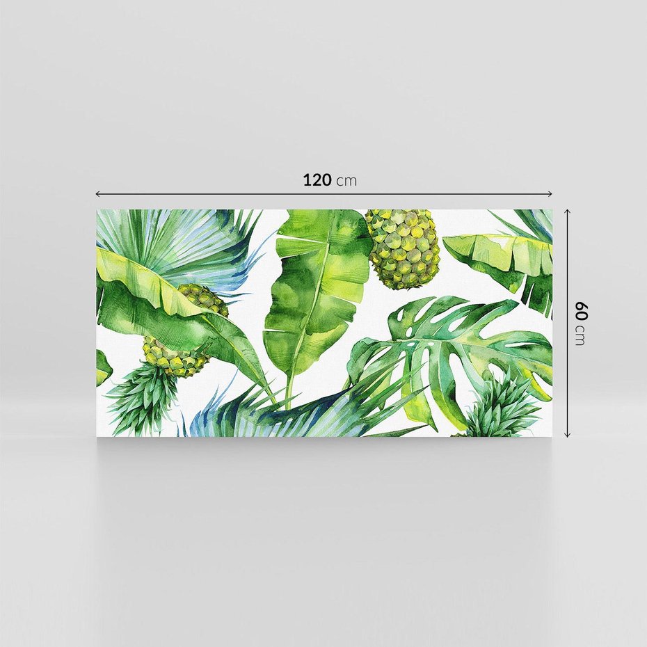 Obraz na płótnie 120x60 - Oaza Natury - liście, tropikalne