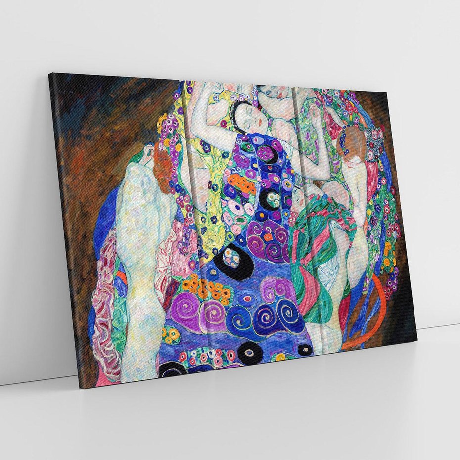 Obraz na płótnie 120x80 - "Dziewica" (1913) Gustav Klimt - Reprodukcja - reprodukcja, obraz na płótnie