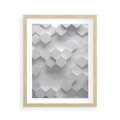 Plakat w ramie 40x50 - Kreatywna Forma - geometryczny, 3D - rama drewno