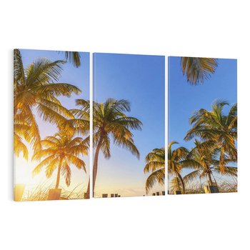 Obraz na płótnie 120x80 - Rajskie palmy w tropikalnym raju - palmy, tropiki