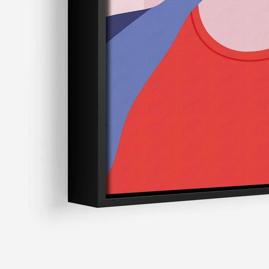 Obraz w ramie 70x100 - Kobieca Ekspresja - nowoczesny plakat, styl retro - rama czarna