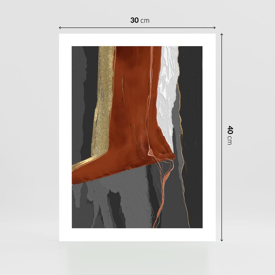 Plakat bez ramy 30x40 - Abstrakcyjna impresja - abstrakcja, nowoczesny