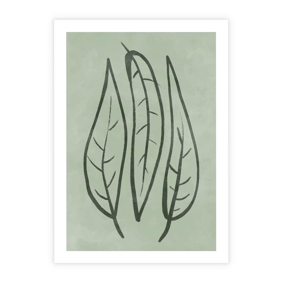 Plakat bez ramy 40x50 - Energetyczne Ekspresje Natury - zielony plakat, roślinne motywy