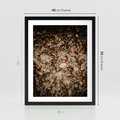 Plakat w ramie 40x50 - Suchość Liści w Brązowych Tonach - suche liście jesień brąz - rama czarna