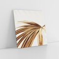 Obraz na płótnie 50x50 - Egzotyczny Blask - złote, liście