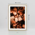 Plakat w ramie 50x70 - Jesienna Paleta - liście, jesień - rama drewno