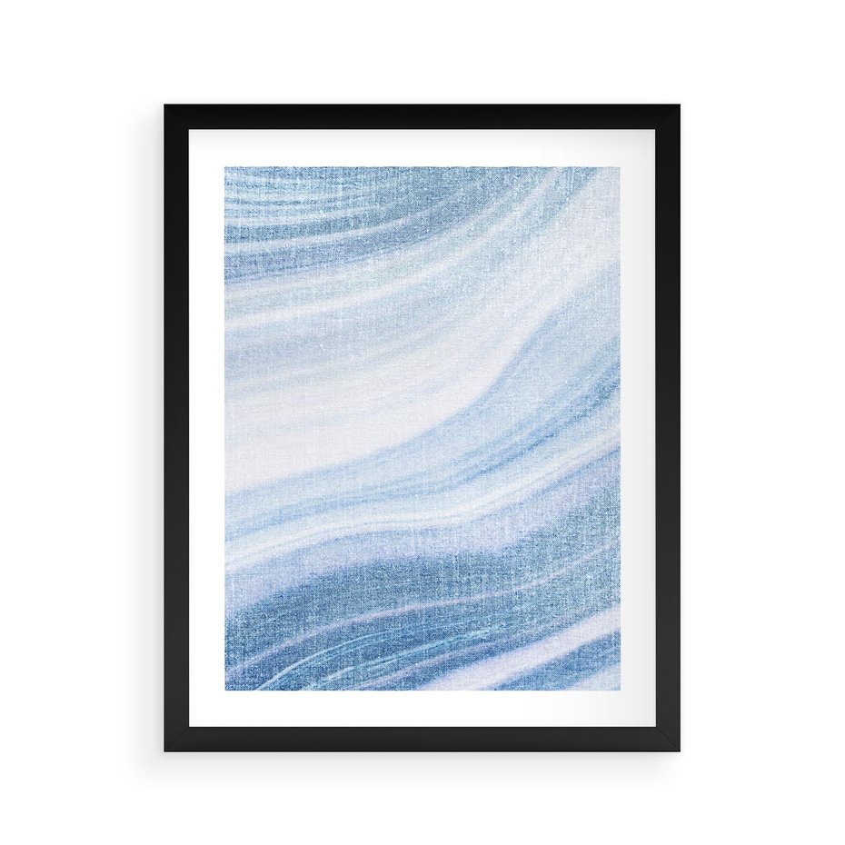 Plakat w ramie 40x50 - Abstrakcyjna akwarela - abstrakcja, akwarela - rama czarna