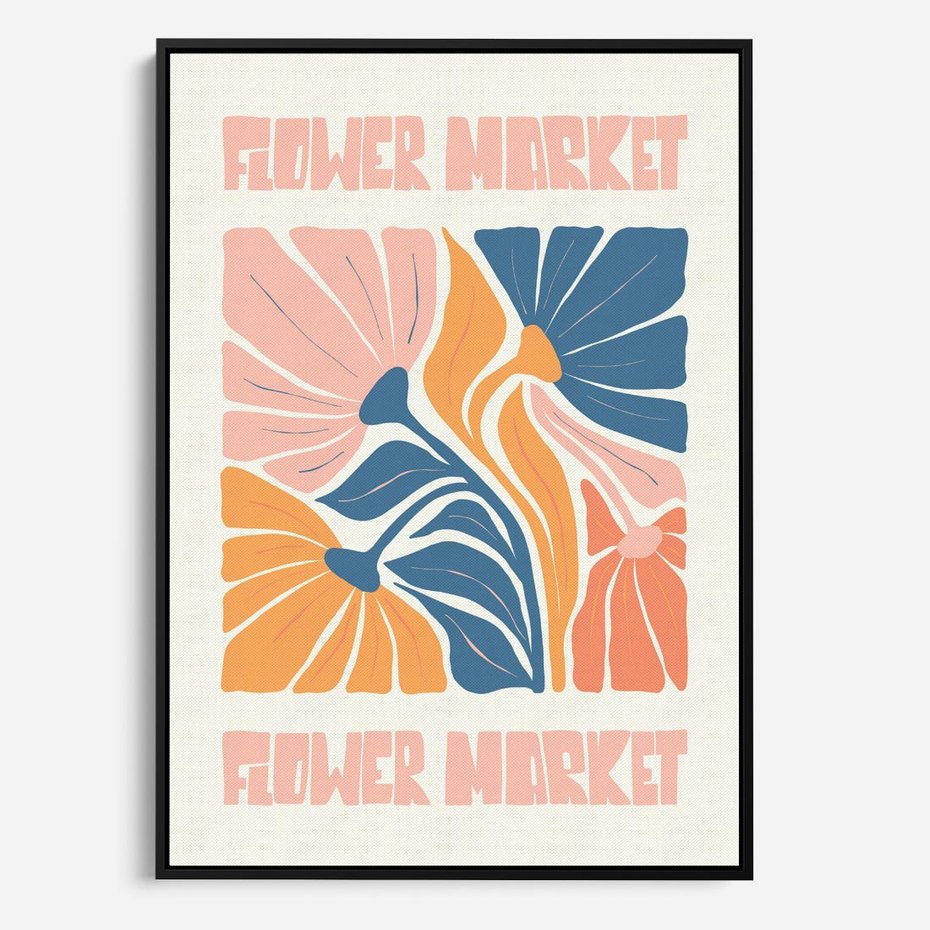 Obraz w ramie 70x100 - Spójny Dysonans - pastelowe kolory, typografia - rama czarna