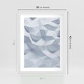 Plakat w ramie 30x40 - Trójwymiarowa geometria - geometria, 3d - rama biała