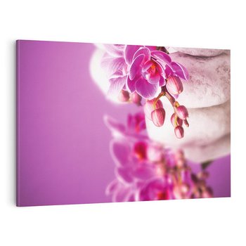 Obraz na płótnie 70x50 - Relaksująca orchidea w spa - spa, orchidea