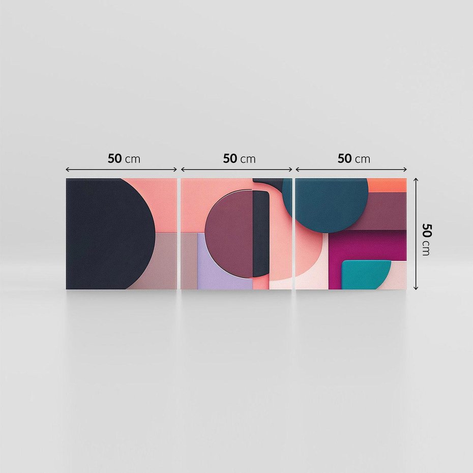 Obraz na płótnie 150x50 - Przenikanie przestrzeni czasu - abstrakcja, geometria