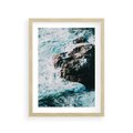 Plakat w ramie 30x40 - Siła Natury - morze, skały - rama drewno