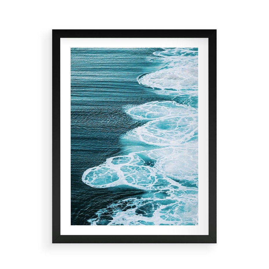 Plakat w ramie 50x70 - Morska potęga - morze, ocean - rama czarna