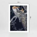 Plakat bez ramy 21x30 - Japońskie Pawie - japońska grafika, pawie