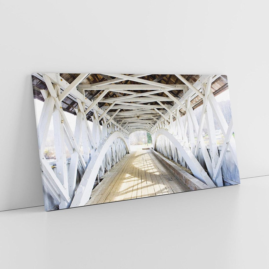 Obraz na płótnie 120x60 - Klimatyczny most w Ameryce - stary most, Ameryka