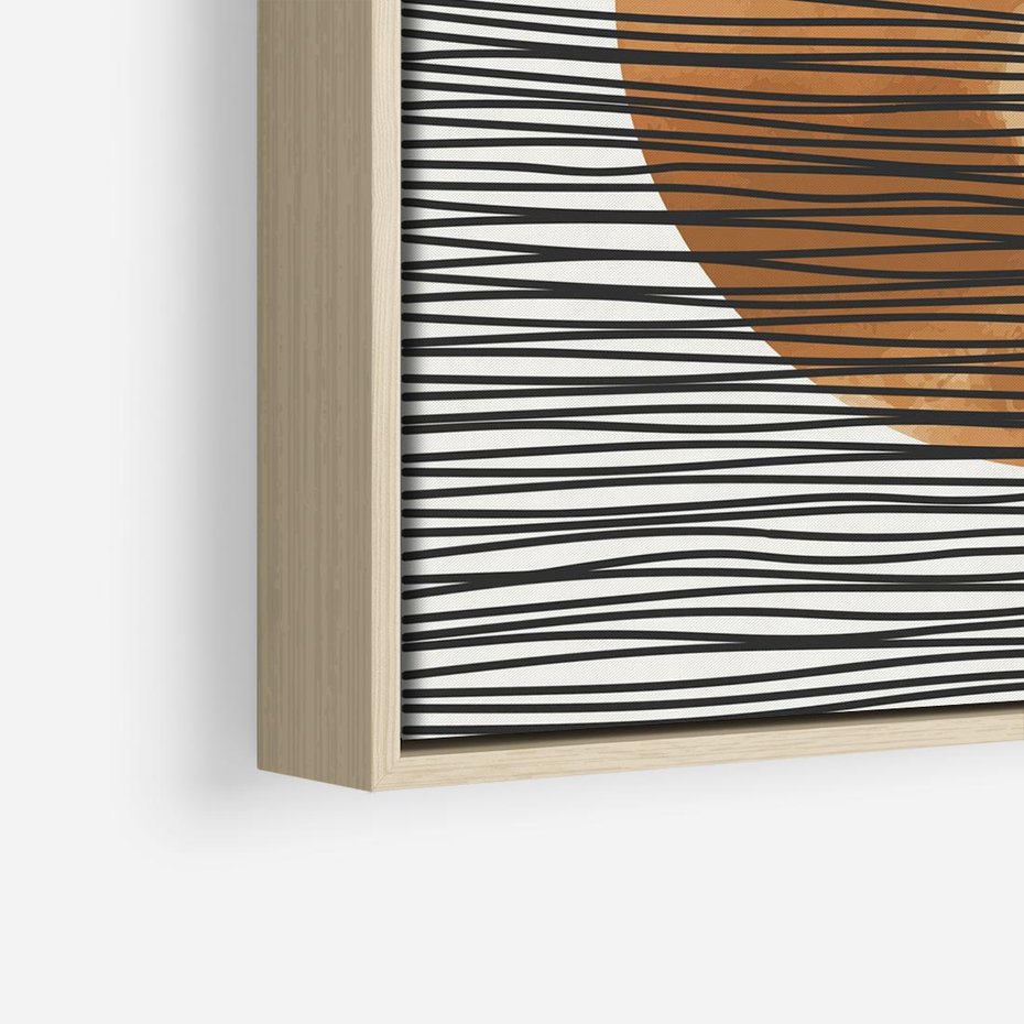 Obraz w ramie 80x80 - Okrąg Mocy - boho obraz, geometria - rama drewno